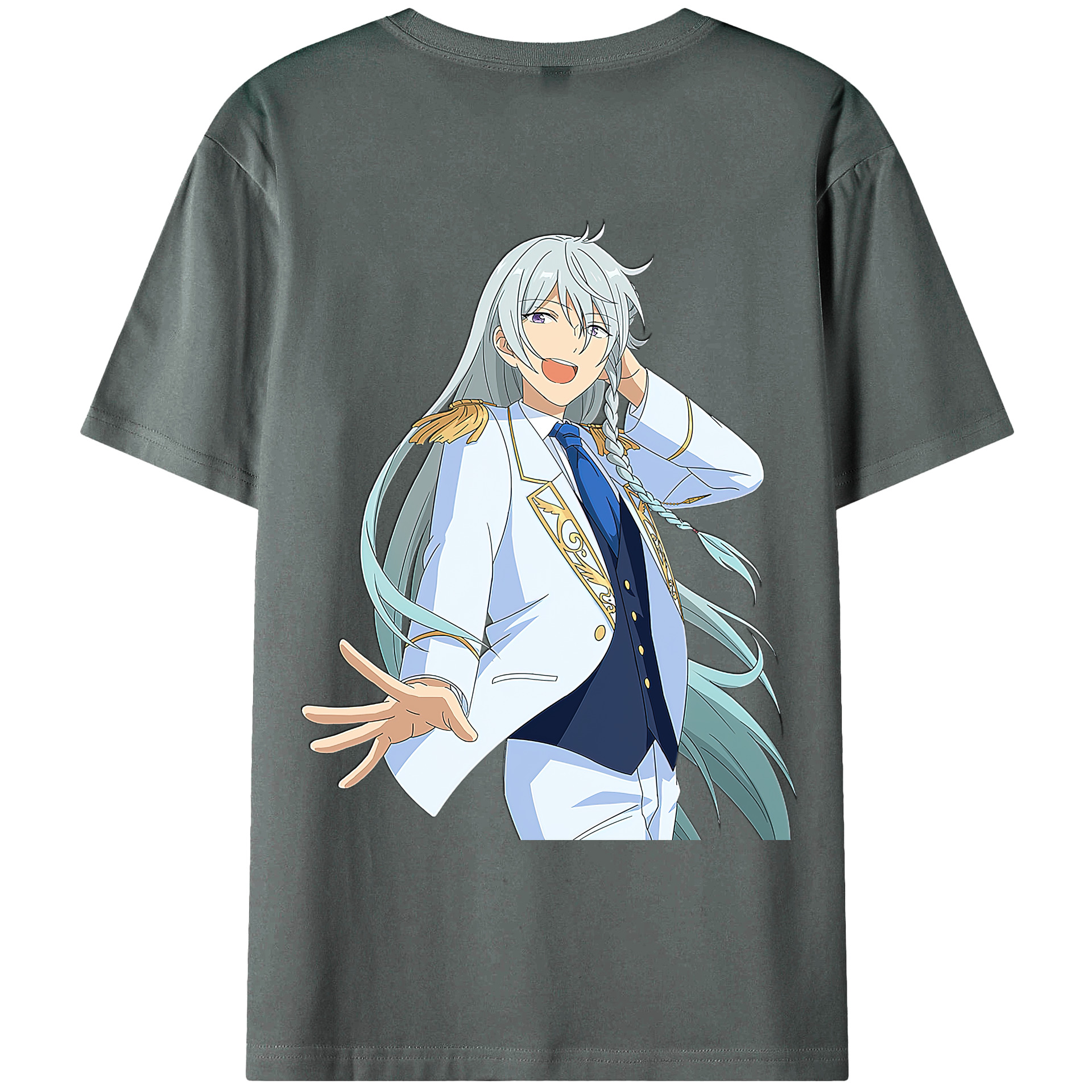 （画像用） あんさんぶるスターズ! Ensemble Stars 綿100％ メンズ半袖Tシャツ（バックプリント） 通気性